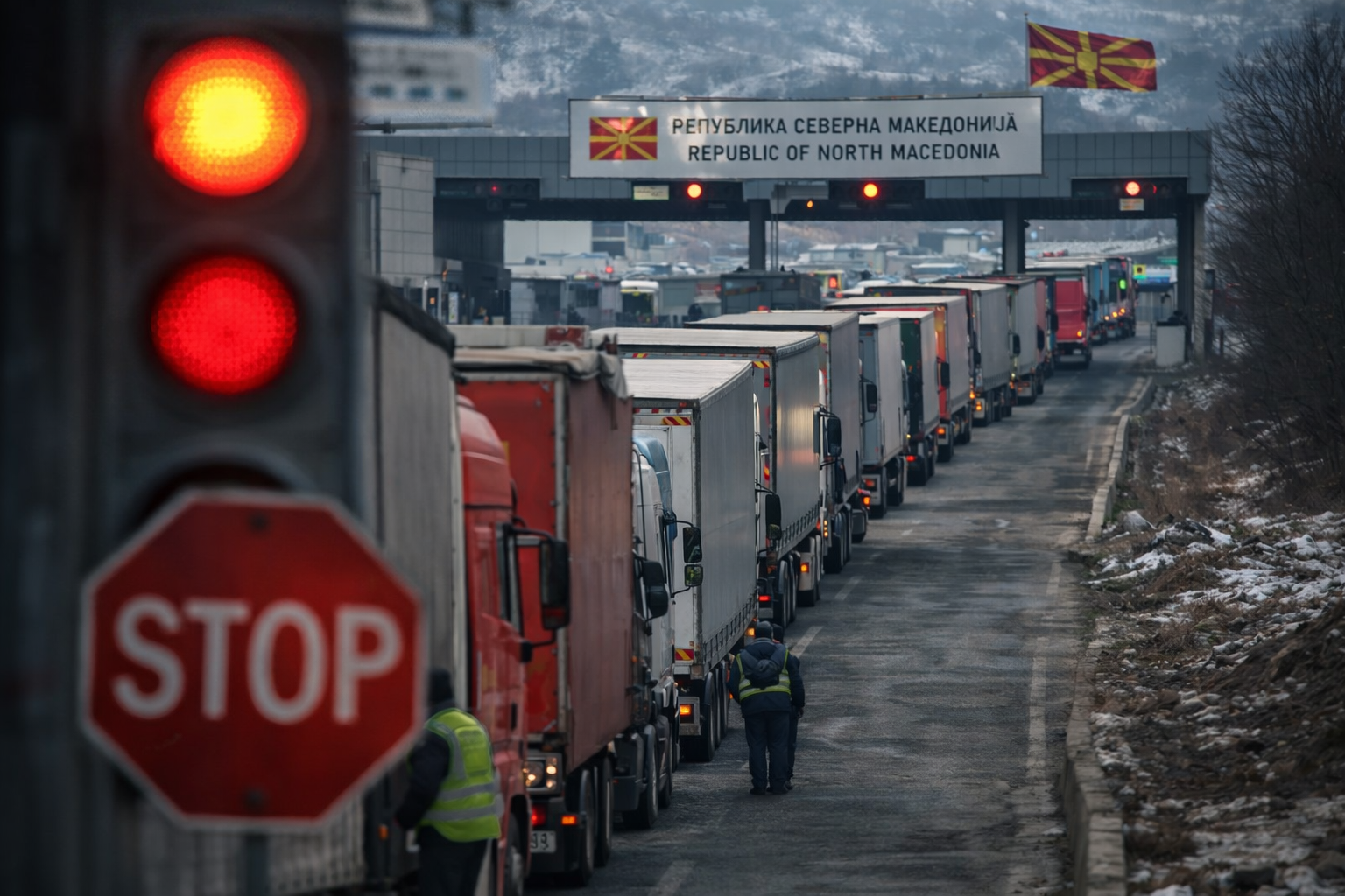 Sınır Kapılarında TIR Krizi: Kuzey Makedonya ve Sırbistan Hatlarında Bekleyiş Sürüyor